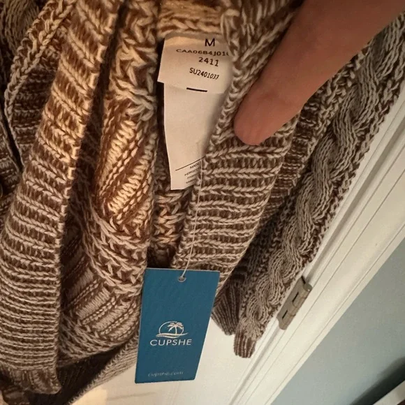 CUPSHE Brown Cable Knit Cardigan - Picture 5 of 5